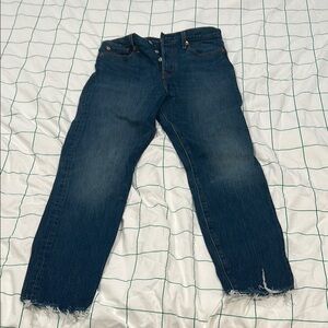 Levi's Blue Straight Leg Jeans with Classic Style